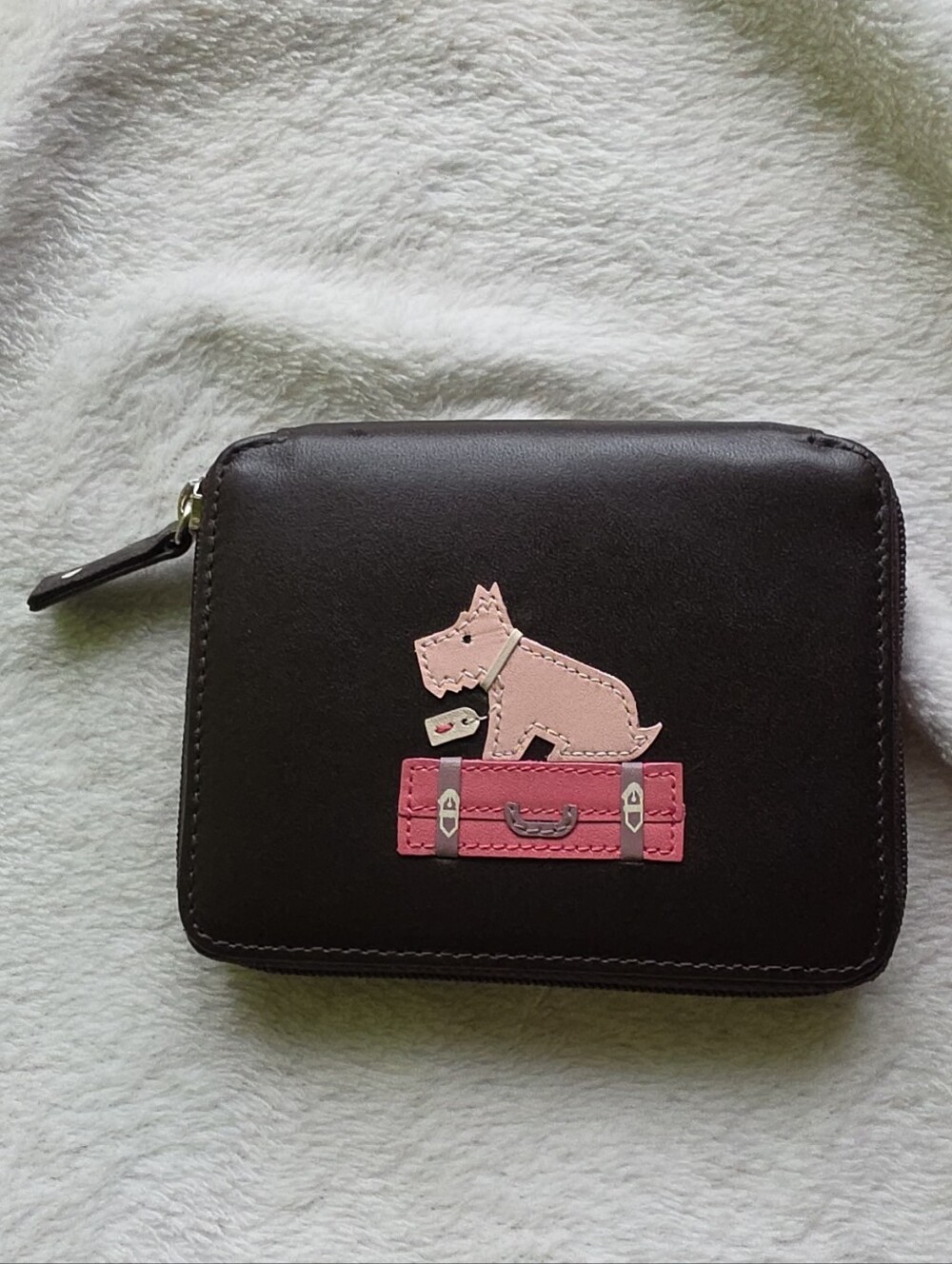 NWT RADLEY LONDON Brown Zip-Around Wallet Scottie Suitcase